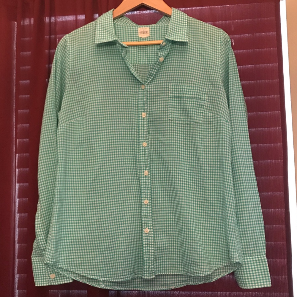Gingham Button-Down Shirt